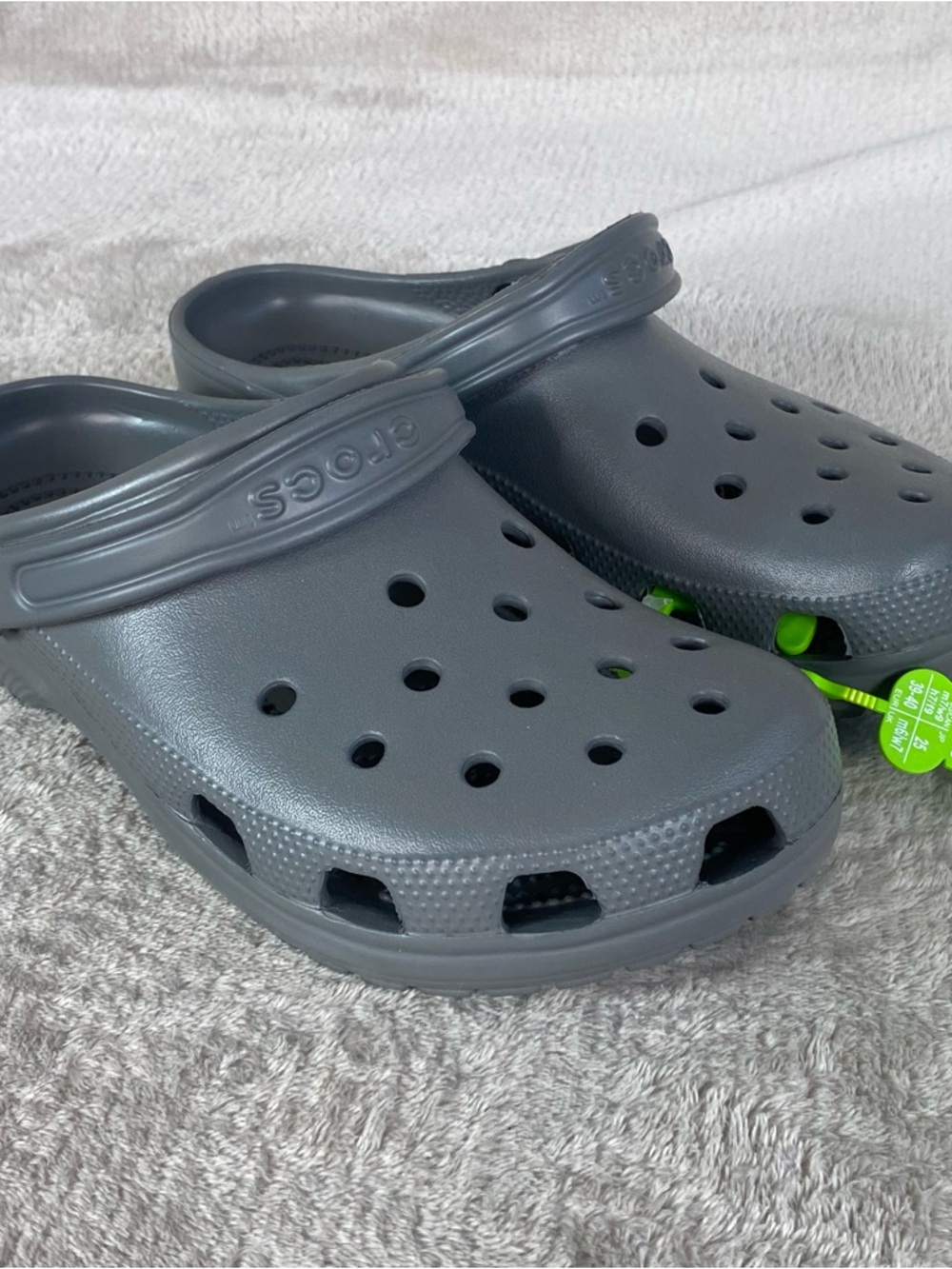 Crocs Classic Clog Shoes Men 7 Women 9 Grey Slip On Sandals Water Mule NEW